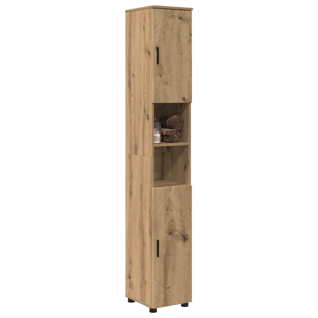 Bad hoher Schrank Artisan-Eiche 30 x 35 x 192 cm Holzwerkstoff